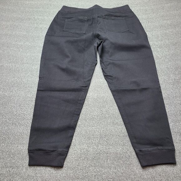 DG2 by Diane Gilman Pants Womens XL Black Jogger Jeans Drawstring Stretch Denim - Picture 7 of 9